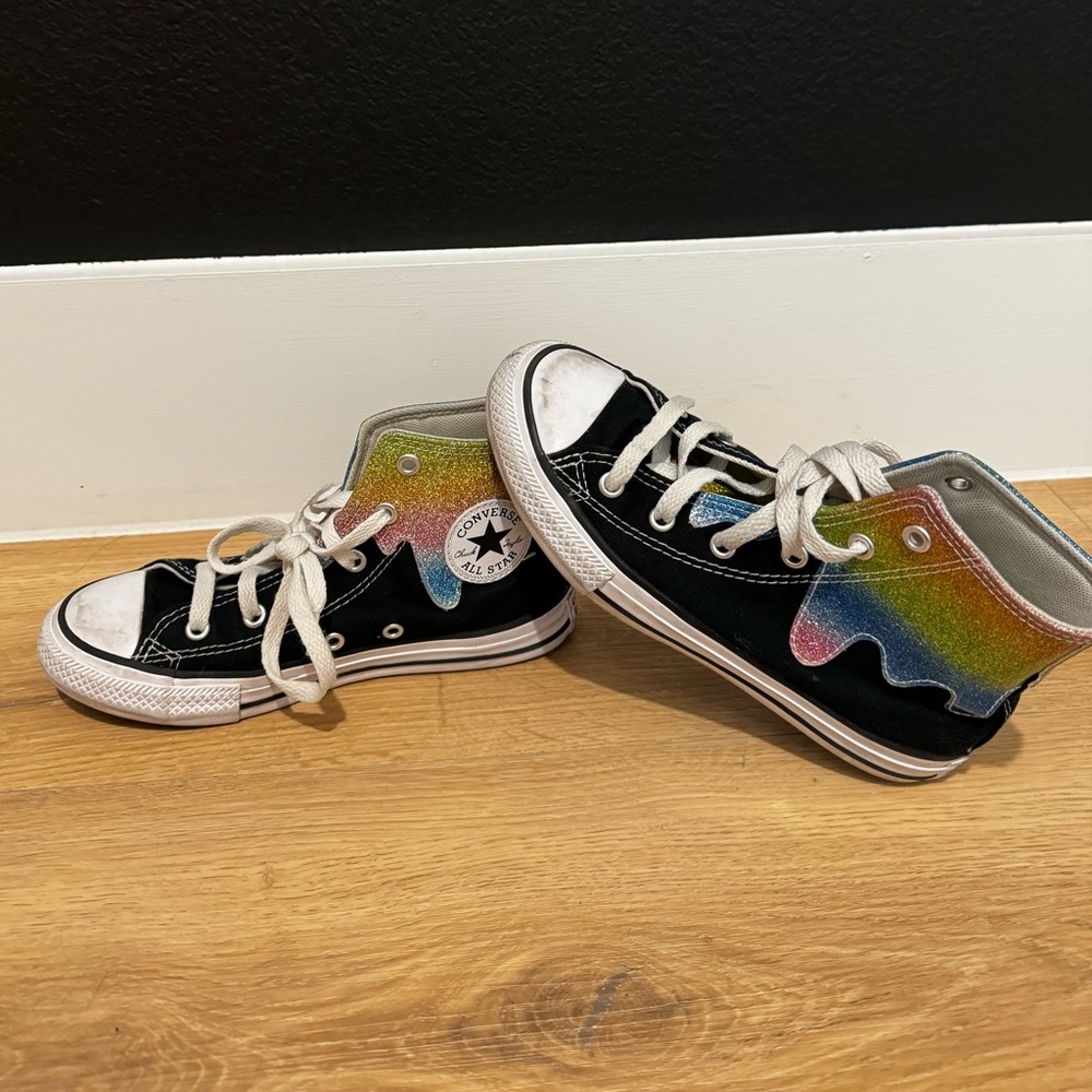 Converse Chuck Taylor All Star Hi Glitter Drip Sneaker - Little Kid - size 1